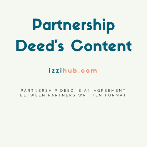 Partnership Deed Agreement of firm with Contents, Format and Types