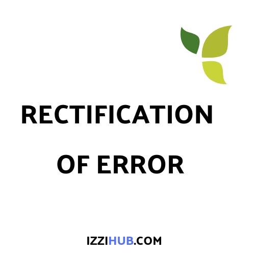 rectification of errors